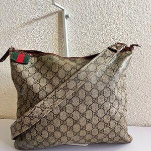 Gucci unisex  Beige Monogram Shoulder Bag